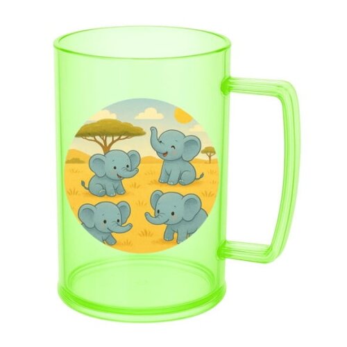 Caneca de Chopp Infantil Personalizada Elefantinhos