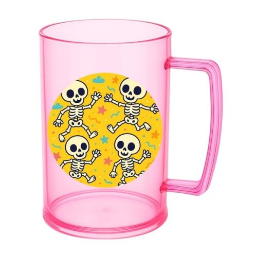 Caneca de Chopp Infantil Personalizada Esqueletinhos Kids