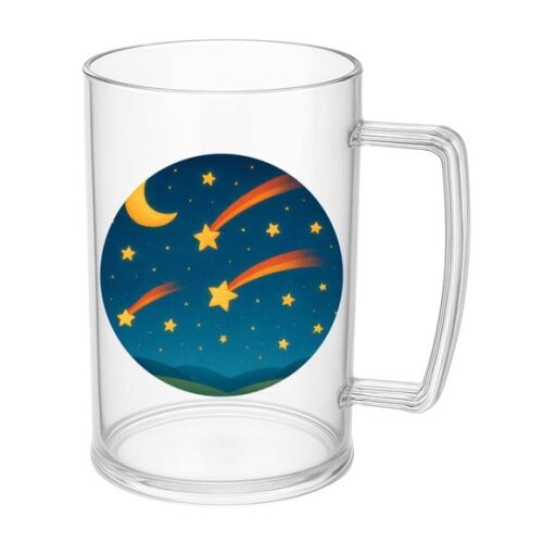 Caneca de Chopp Infantil Personalizada Estrelas Cadentes