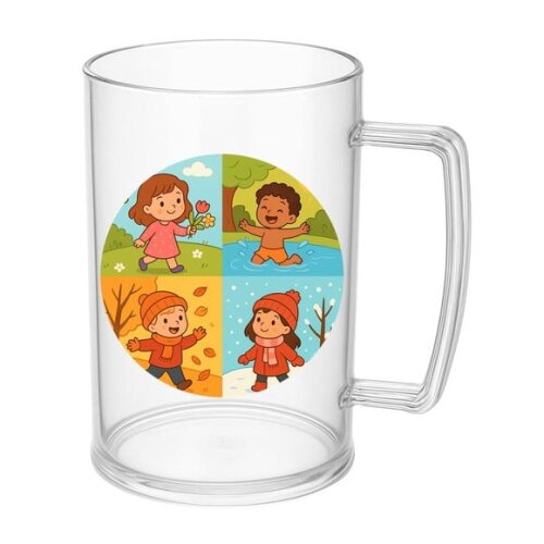 Caneca de Chopp Infantil Personalizada Estações do Ano