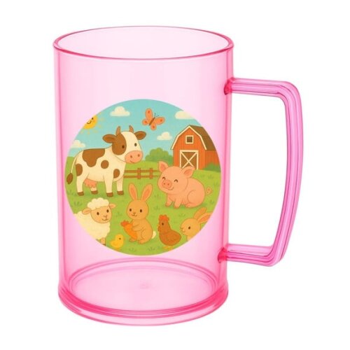 Caneca de Chopp Infantil Personalizada Fazendinha