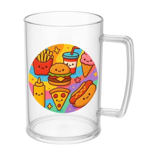 Caneca de Chopp Infantil Personalizada Fast Food