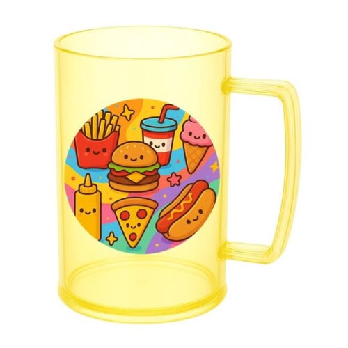 Caneca de Chopp Infantil Personalizada Fast Food