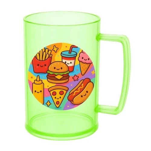 Caneca de Chopp Infantil Personalizada Fast Food