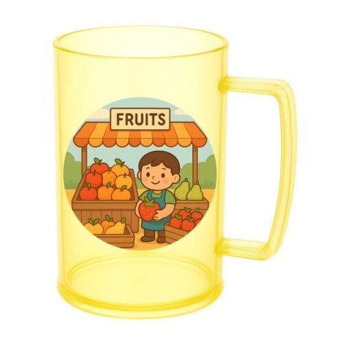 Caneca de Chopp Infantil Personalizada Feira de Frutas