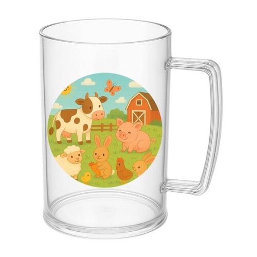 Caneca de Chopp Infantil Personalizada Fazendinha