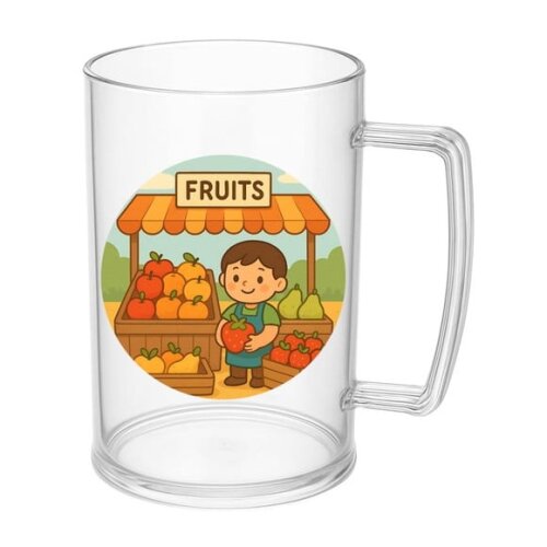 Caneca de Chopp Infantil Personalizada Feira de Frutas