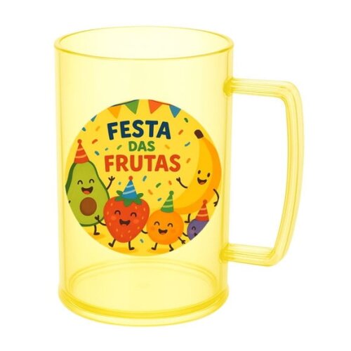 Caneca de Chopp Infantil Personalizada Festa das Frutas