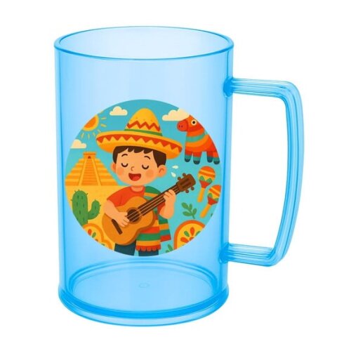 Caneca de Chopp Infantil Personalizada Festa Mexicana