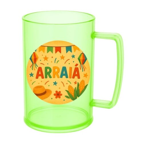 Caneca de Chopp Infantil Personalizada Festa Junina Arraiá