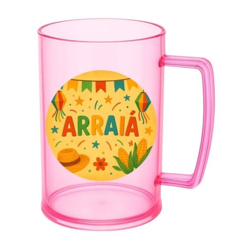 Caneca de Chopp Infantil Personalizada Festa Junina Arraiá