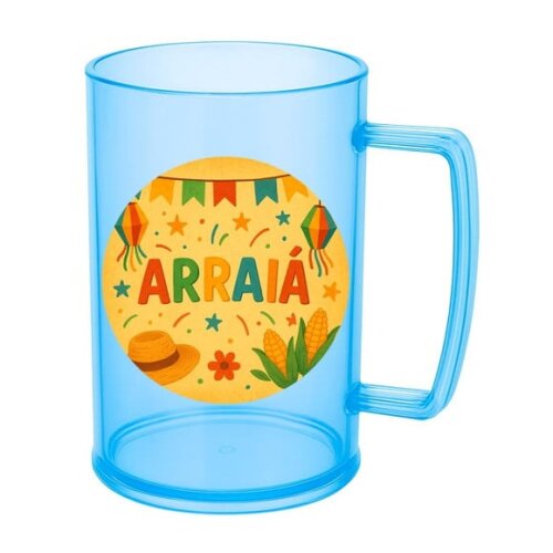 Caneca de Chopp Infantil Personalizada Festa Junina Arraiá
