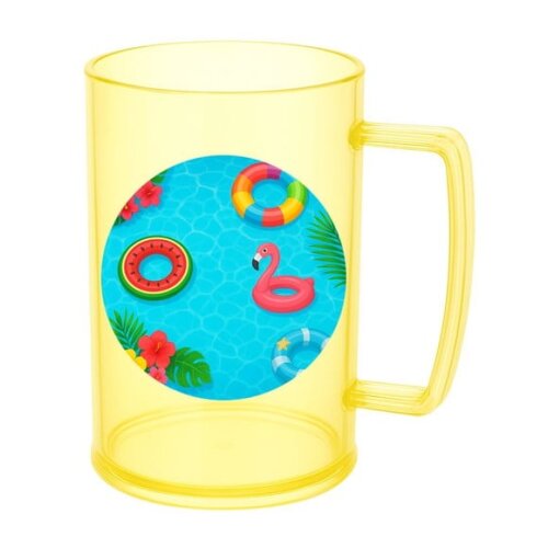 Caneca de Chopp Infantil Personalizada Festa na Piscina