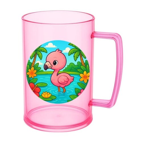 Caneca de Chopp Infantil Personalizada Flamingo Baby