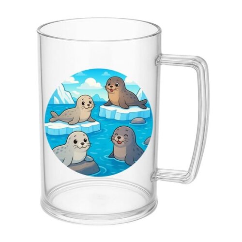 Caneca de Chopp Infantil Personalizada Focas