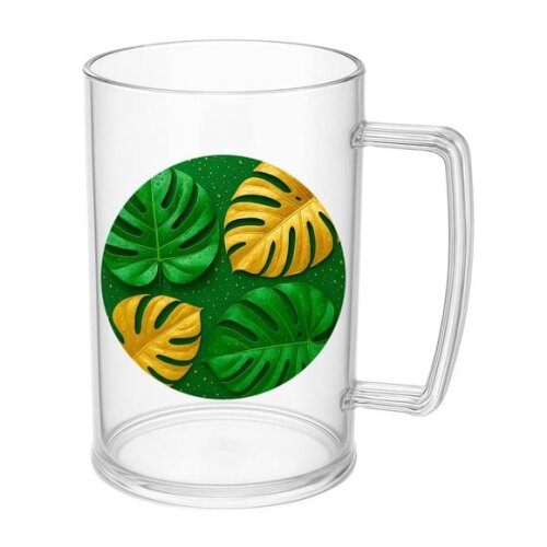 Caneca de Chopp Infantil Personalizada Folha Costela-de-adão