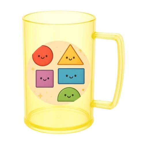 Caneca de Chopp Infantil Personalizada Formas Geométricas