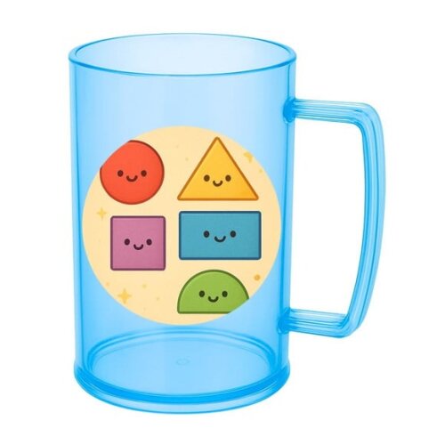 Caneca de Chopp Infantil Personalizada Formas Geométricas