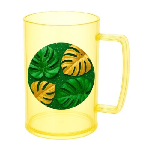 Caneca de Chopp Infantil Personalizada Folha Costela-de-adão
