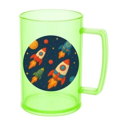 Caneca de Chopp Infantil Personalizada Foguetes