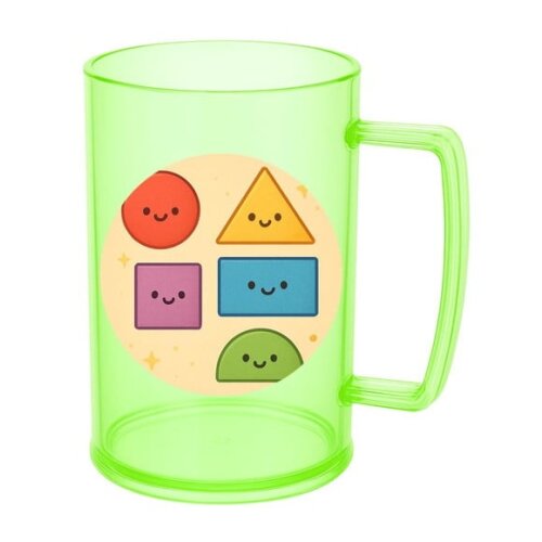 Caneca de Chopp Infantil Personalizada Formas Geométricas