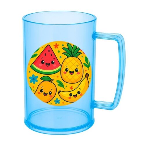 Caneca de Chopp Infantil Personalizada Frutas Tropicais