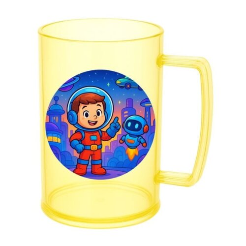 Caneca de Chopp Infantil Personalizada Futurismo Infantil