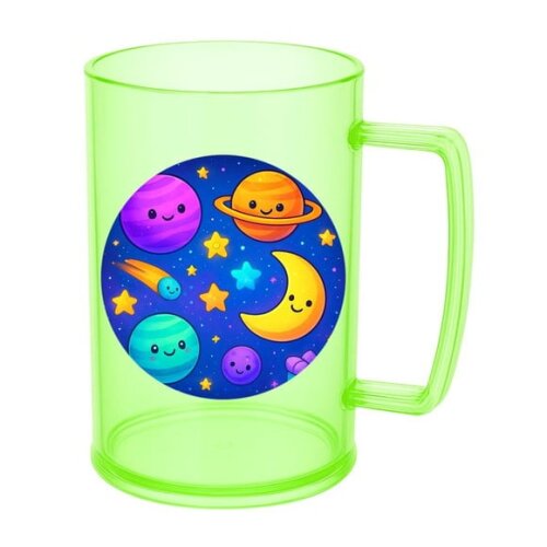 Caneca de Chopp Infantil Personalizada Galáxia Encantada
