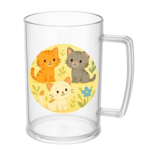 Caneca de Chopp Infantil Personalizada Gatinhos