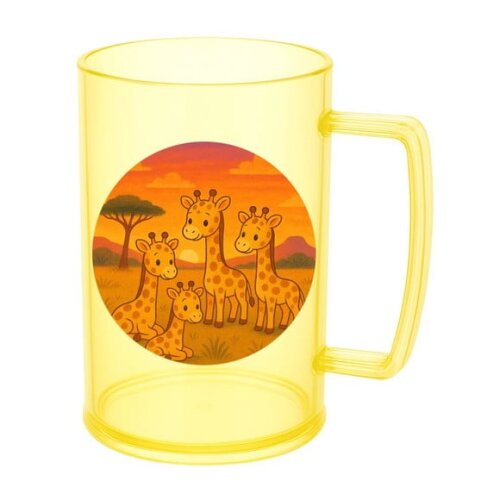 Caneca de Chopp Infantil Personalizada Girafinhas