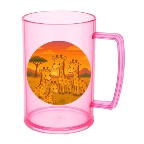 Caneca de Chopp Infantil Personalizada Girafinhas