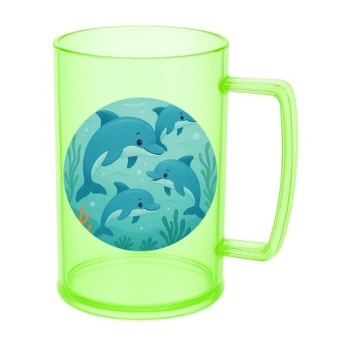 Caneca de Chopp Infantil Personalizada Golfinhos