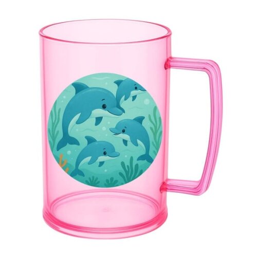 Caneca de Chopp Infantil Personalizada Golfinhos