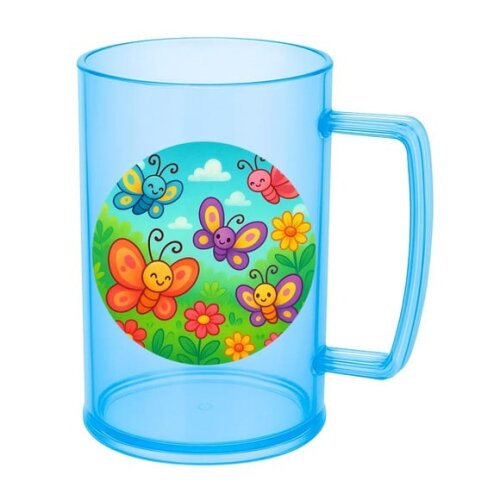 Caneca de Chopp Infantil Personalizada Jardim das Borboletas
