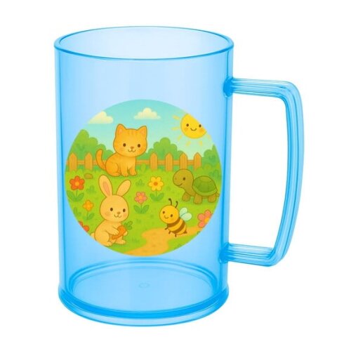 Caneca de Chopp Infantil Personalizada Jardim dos Bichinhos