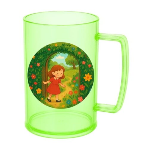 Caneca de Chopp Infantil Personalizada Jardim Secreto