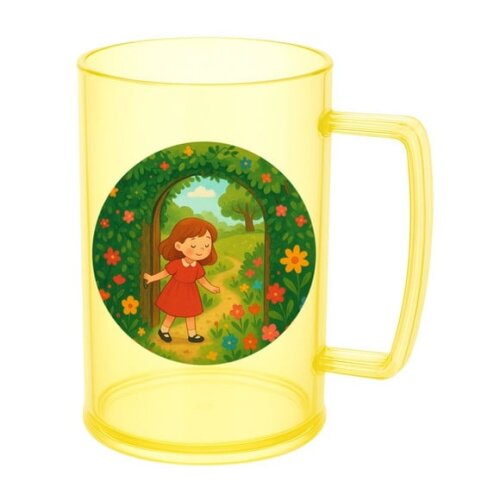 Caneca de Chopp Infantil Personalizada Jardim Secreto