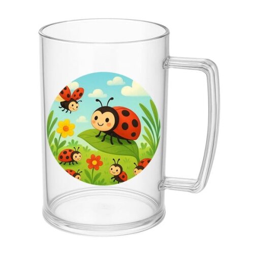 Caneca de Chopp Infantil Personalizada Joaninhas