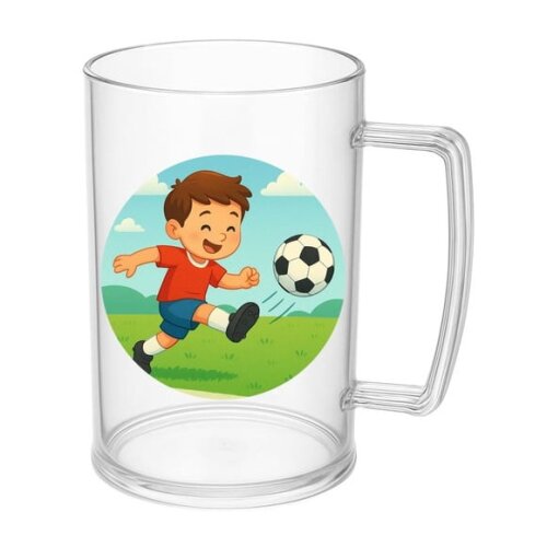 Caneca de Chopp Infantil Personalizada Jogador de Futebol