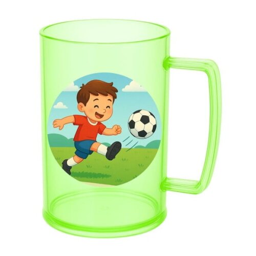 Caneca de Chopp Infantil Personalizada Jogador de Futebol