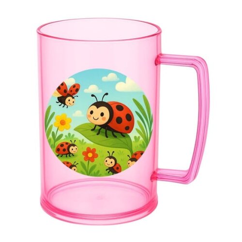 Caneca de Chopp Infantil Personalizada Joaninhas
