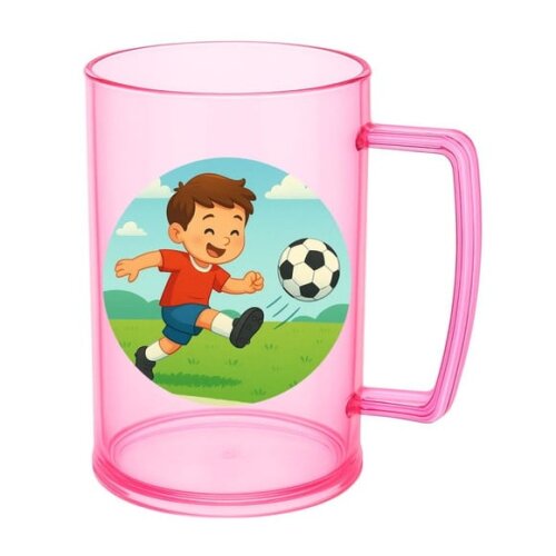 Caneca de Chopp Infantil Personalizada Jogador de Futebol