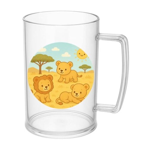 Caneca de Chopp Infantil Personalizada Leãozinhos