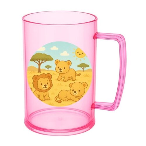 Caneca de Chopp Infantil Personalizada Leãozinhos