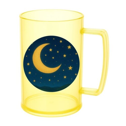 Caneca de Chopp Infantil Personalizada Lua e Estrelas