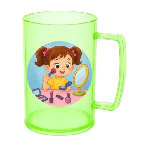 Caneca de Chopp Infantil Personalizada Maquiagem