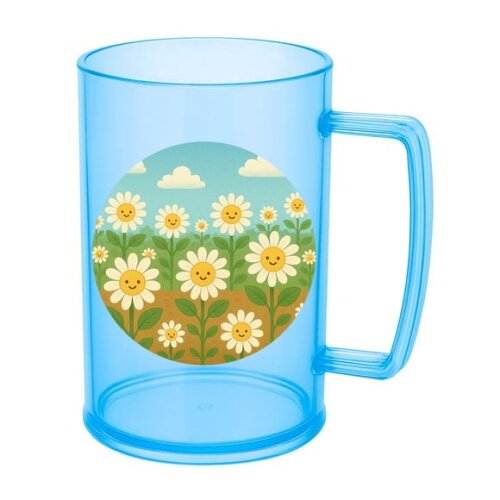 Caneca de Chopp Infantil Personalizada Margaridas