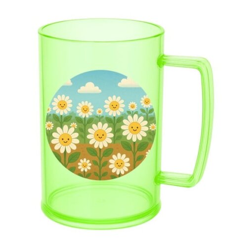 Caneca de Chopp Infantil Personalizada Margaridas