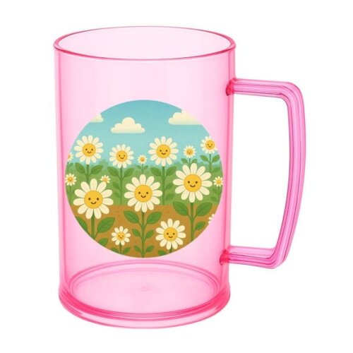 Caneca de Chopp Infantil Personalizada Margaridas