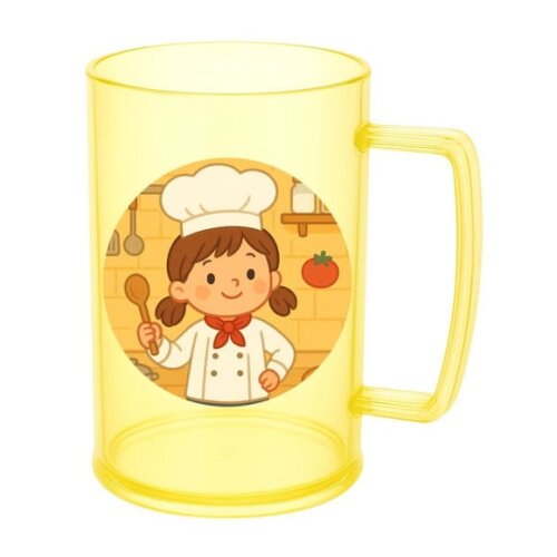 Caneca de Chopp Infantil Personalizada Mini Chefe Menina